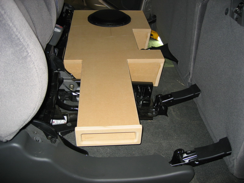 Sub enclosure under rear seat 06 chevy crew cab port side